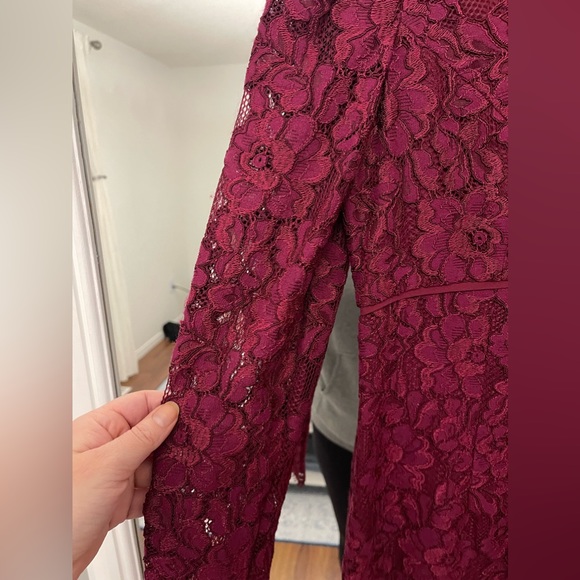 Stunning Raspberry Ever New Lace Dress - Size 8 - Picture 5 of 10